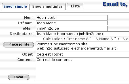 Mail depuis FileMaker utilisant AppleScript